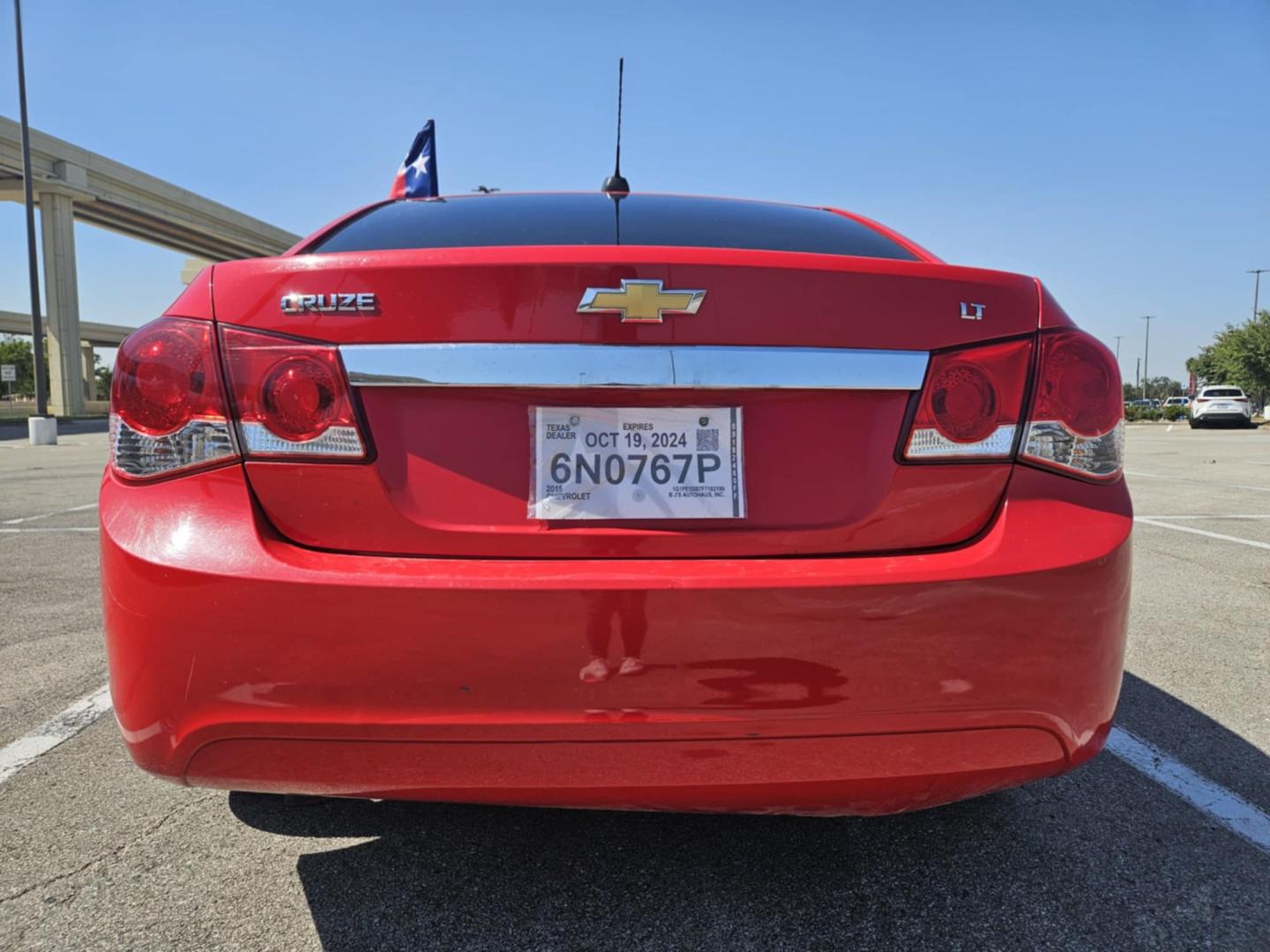 2015 Red Chevrolet Cruze (1G1PE5SB7F7) , located at 5005 Telephone Rd., Houston, TX, 77087, (713) 641-0980, 29.690666, -95.298683 - Photo#3