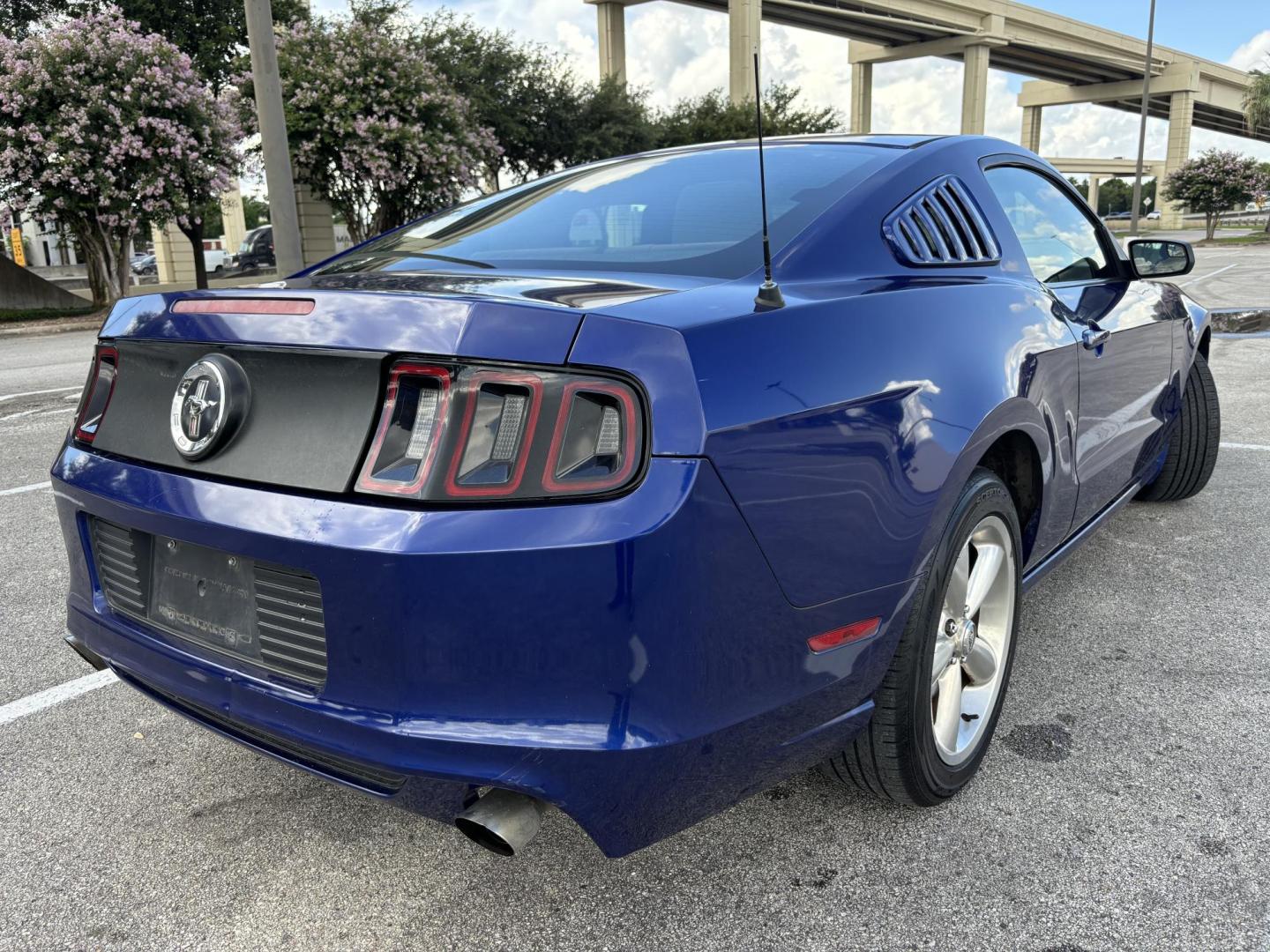 2014 Blue Ford Mustang V6 Coupe (1ZVBP8AM3E5) with an 3.7L V6 DOHC 24V engine, located at 5005 Telephone Rd., Houston, TX, 77087, (713) 641-0980, 29.690666, -95.298683 - Photo#3