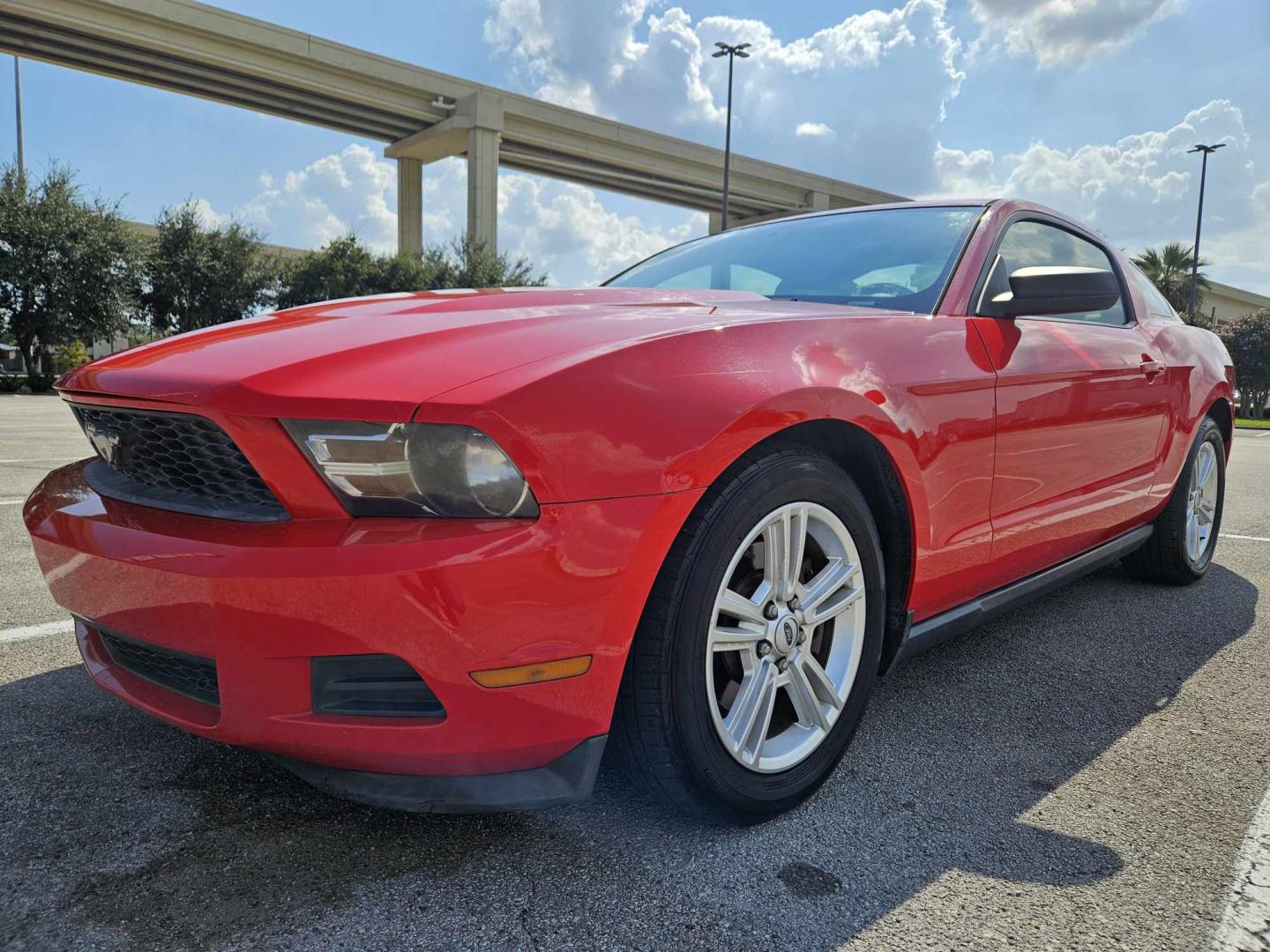 2012 Red Ford Mustang V6 Coupe (1ZVBP8AM0C5) with an 3.7L V6 DOHC 24V engine, located at 5005 Telephone Rd., Houston, TX, 77087, (713) 641-0980, 29.690666, -95.298683 - Photo#0