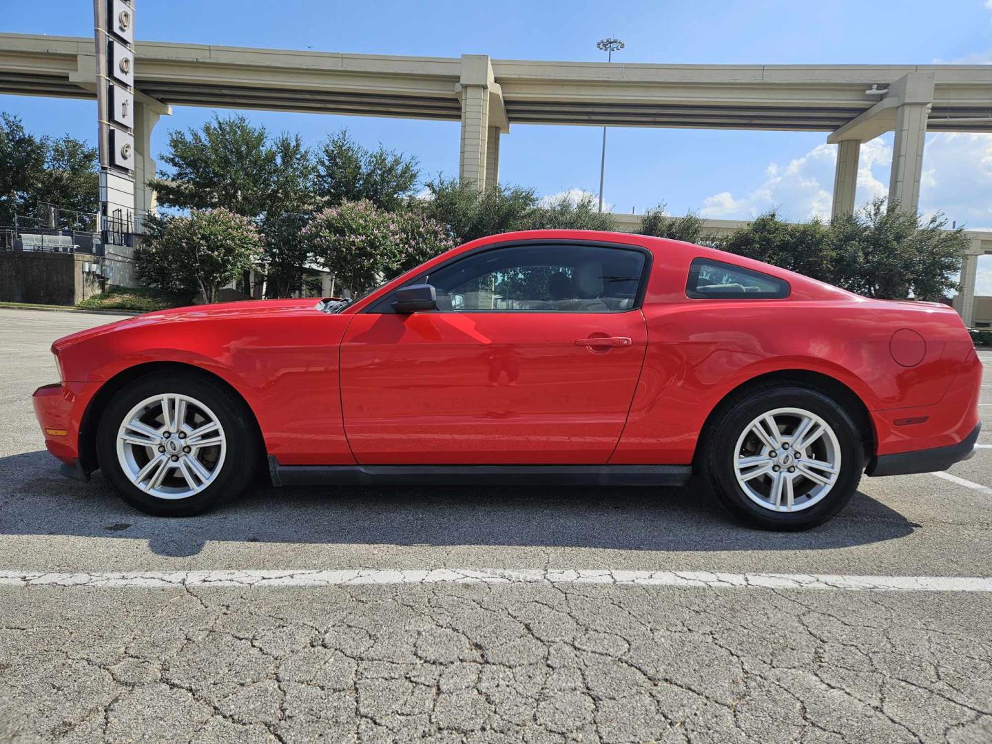 2012 Red Ford Mustang V6 Coupe (1ZVBP8AM0C5) with an 3.7L V6 DOHC 24V engine, located at 5005 Telephone Rd., Houston, TX, 77087, (713) 641-0980, 29.690666, -95.298683 - Photo#1