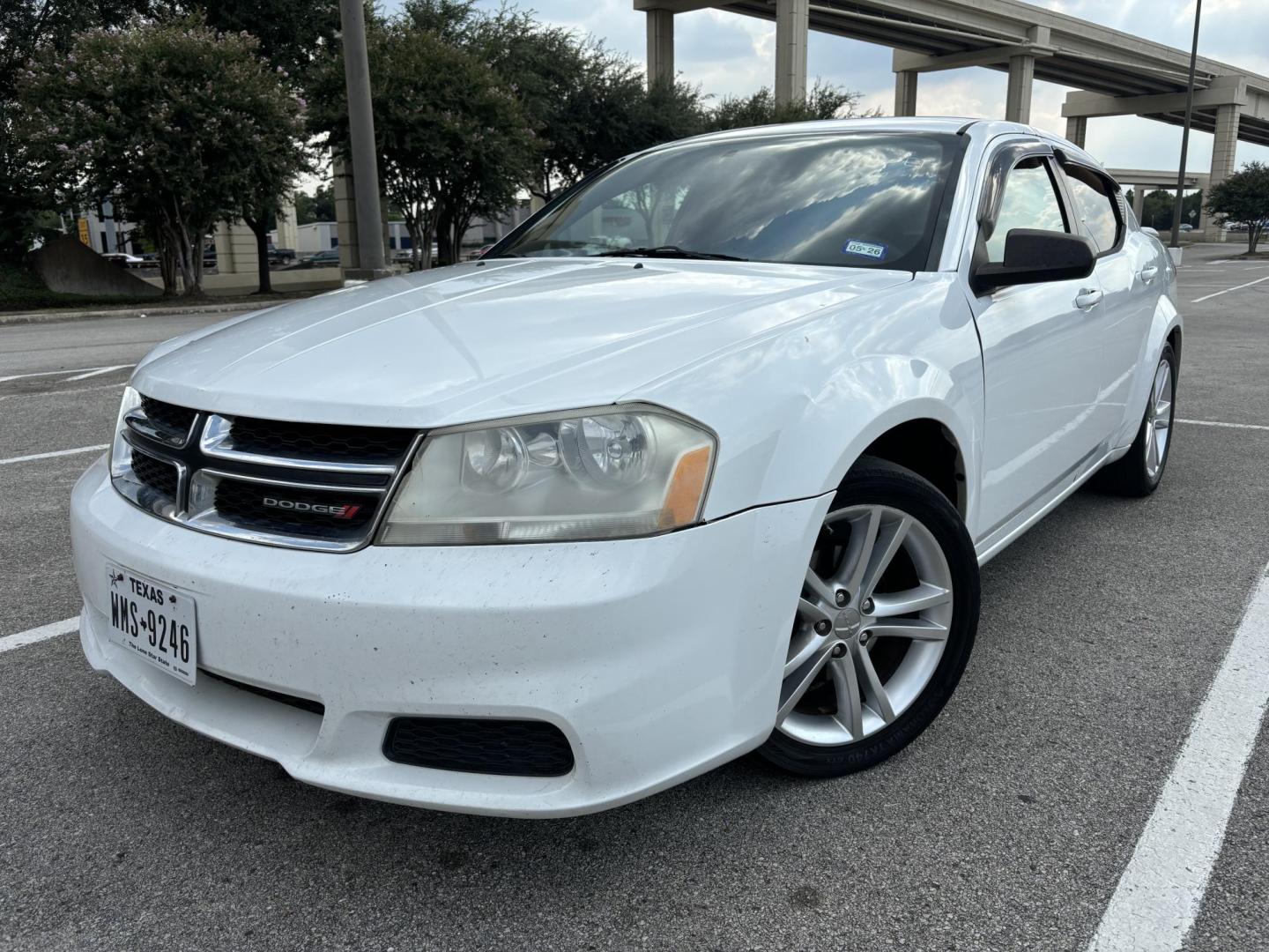 2013 white Dodge Avenger SE (1C3CDZAGXDN) with an 3.6L V6 DOHC 24V FFV engine, 6-Speed Automatic transmission, located at 5005 Telephone Rd., Houston, TX, 77087, (713) 641-0980, 29.690666, -95.298683 - Photo#0