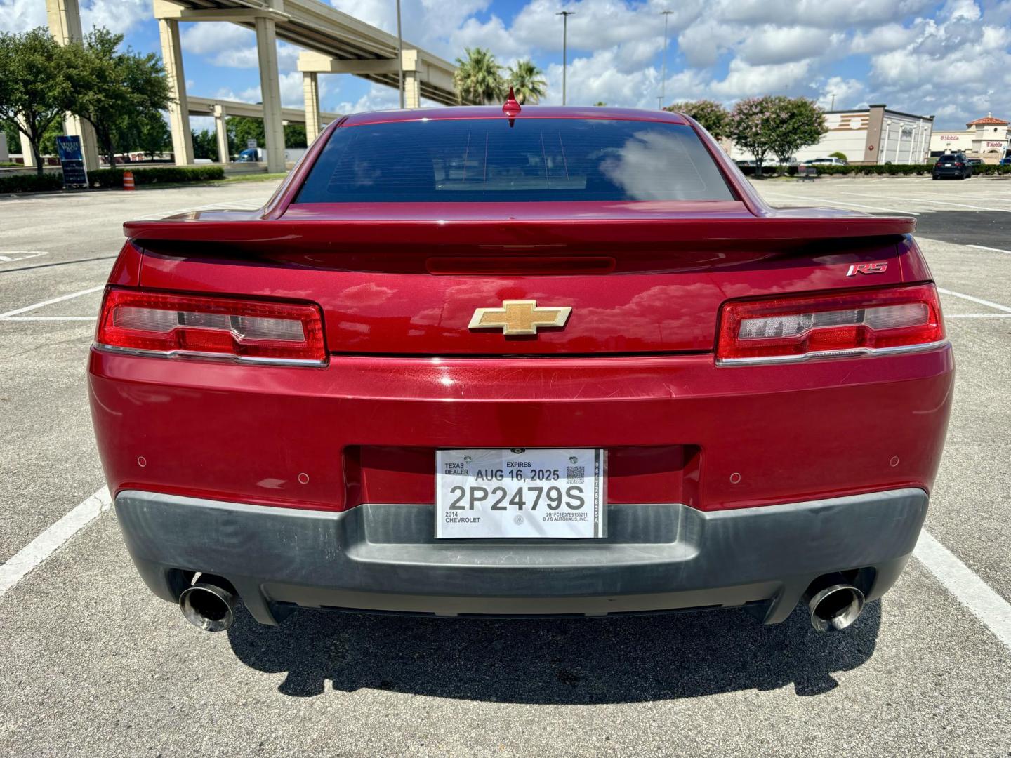 2014 Red Chevrolet Camaro Coupe 2LT (2G1FC1E37E9) with an 3.6L V6 DOHC 24V FFV engine, 6-Speed Automatic transmission, located at 5005 Telephone Rd., Houston, TX, 77087, (713) 641-0980, 29.690666, -95.298683 - Photo#3