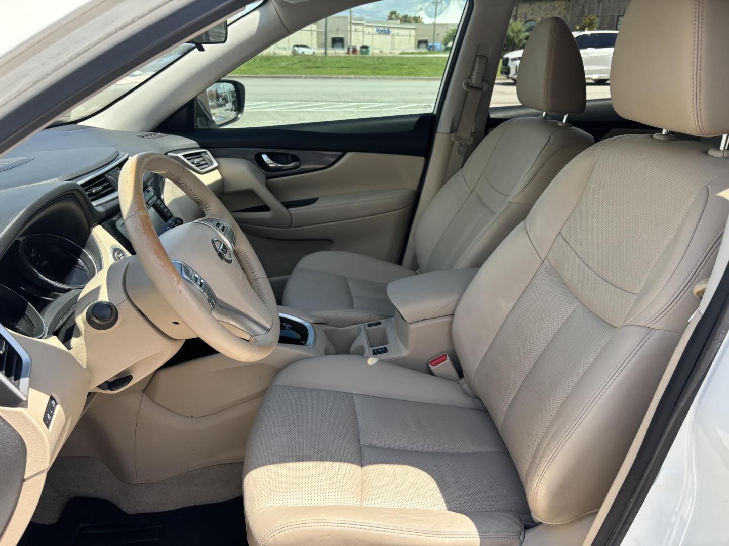 2015 White Nissan Rogue S 2WD (5N1AT2MT3FC) with an 2.5L L4 DOHC 16V engine, Continuously Variable Transmission transmission, located at 5005 Telephone Rd., Houston, TX, 77087, (713) 641-0980, 29.690666, -95.298683 - Photo#7