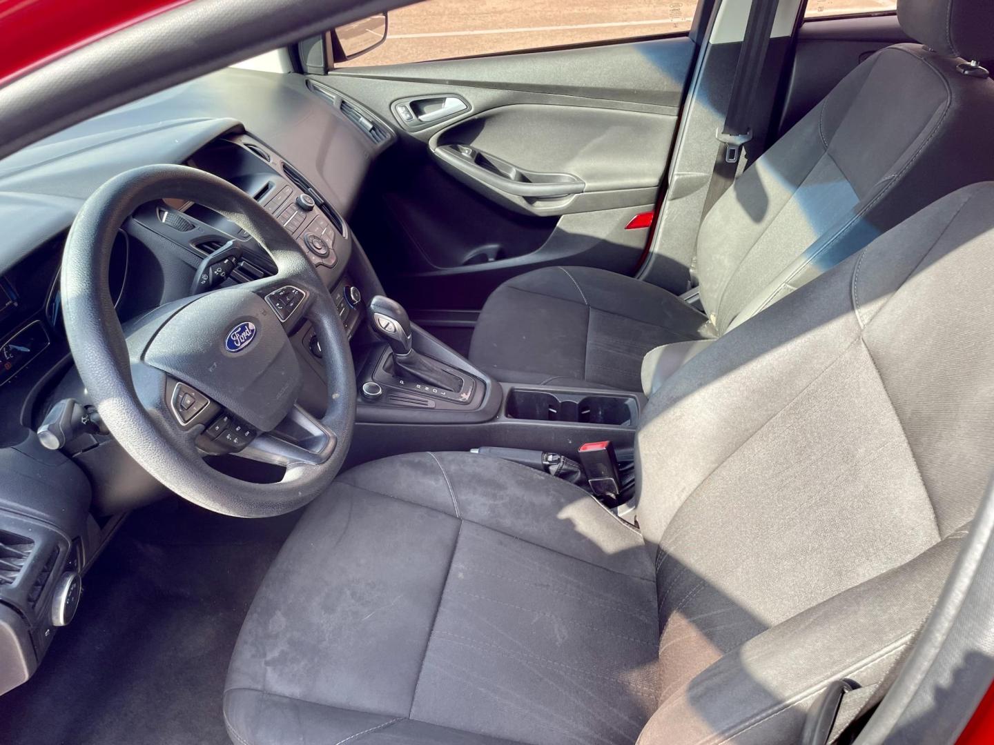 2017 Red Ford Focus SE Sedan (1FADP3F22HL) with an 2.0L L4 DOHC 16V engine, located at 5005 Telephone Rd., Houston, TX, 77087, (713) 641-0980, 29.690666, -95.298683 - Photo#5