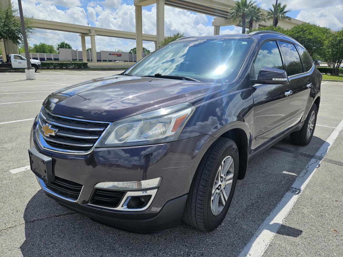 2015 Purple Chevrolet Traverse 1LT FWD (1GNKRGKD2FJ) with an 3.6L V6 DOHC 24V engine, 6-Speed Automatic transmission, located at 5005 Telephone Rd., Houston, TX, 77087, (713) 641-0980, 29.690666, -95.298683 - Photo#0