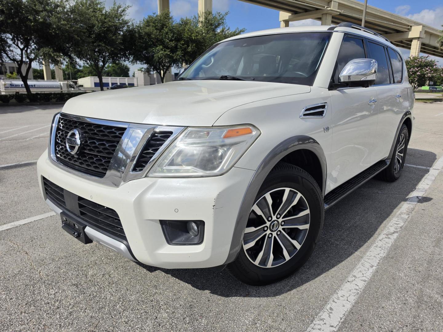 2017 white Nissan Armada SL 2WD (JN8AY2ND7H9) with an 5.6L V8 DOHC 32V engine, 7A transmission, located at 5005 Telephone Rd., Houston, TX, 77087, (713) 641-0980, 29.690666, -95.298683- Photo#0
