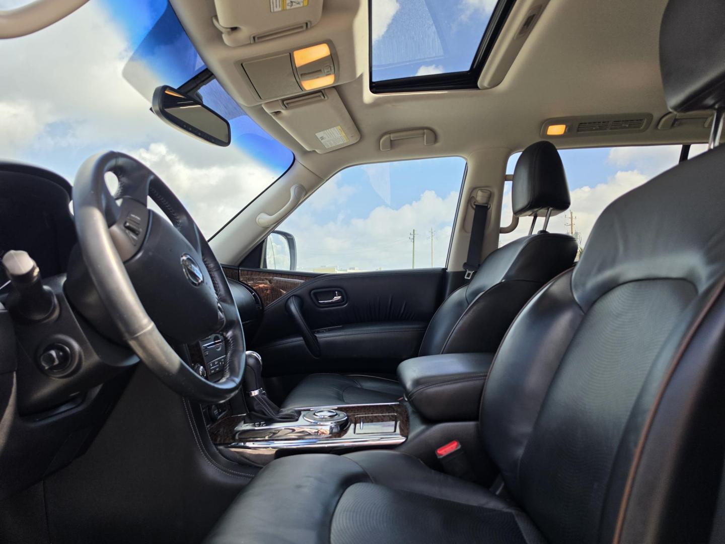 2017 white Nissan Armada SL 2WD (JN8AY2ND7H9) with an 5.6L V8 DOHC 32V engine, 7A transmission, located at 5005 Telephone Rd., Houston, TX, 77087, (713) 641-0980, 29.690666, -95.298683- Photo#7