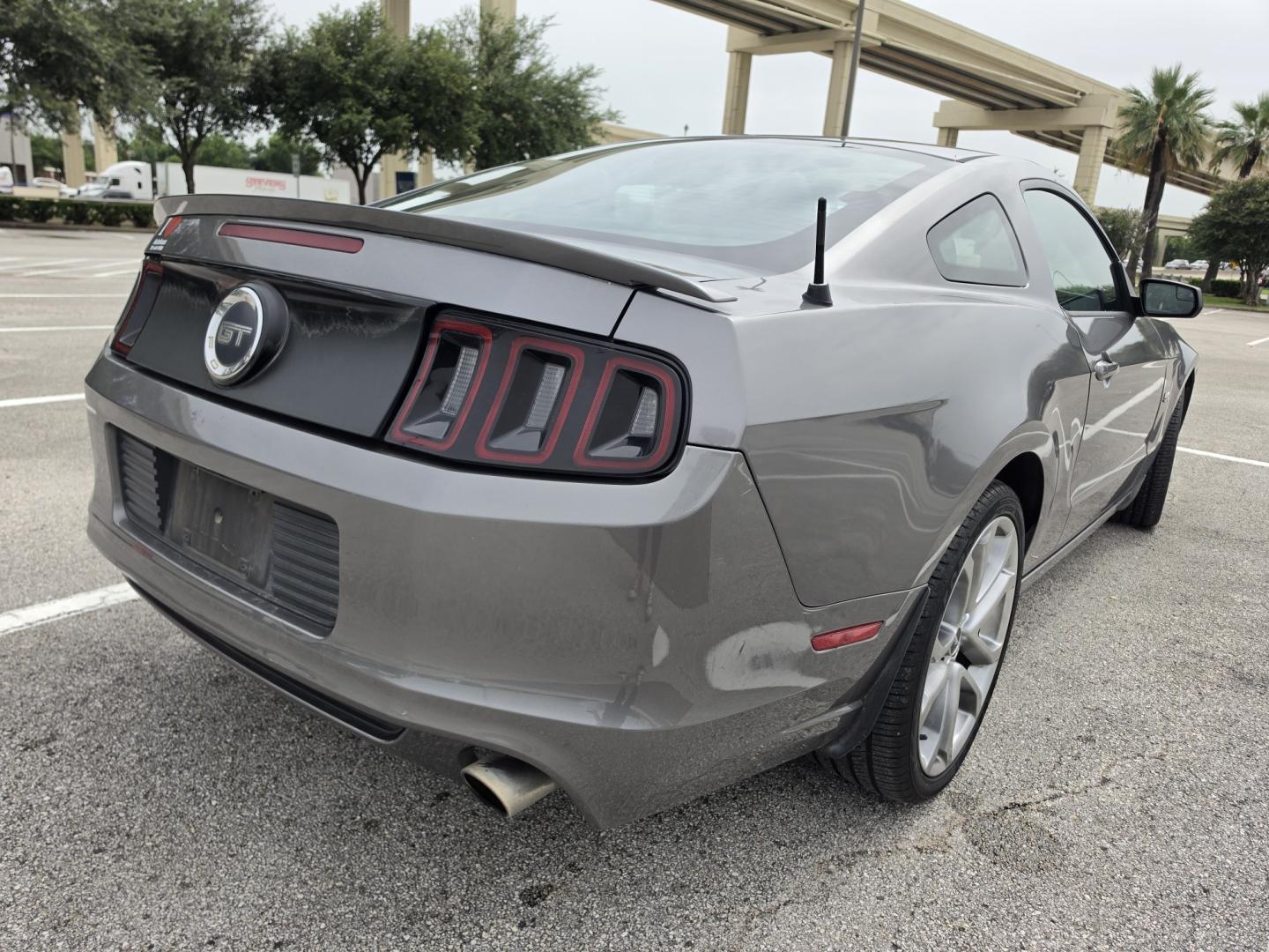 2014 Gray Ford Mustang GT Coupe (1ZVBP8CF1E5) with an 5.0L V8 DOHC 32V engine, located at 5005 Telephone Rd., Houston, TX, 77087, (713) 641-0980, 29.690666, -95.298683- Photo#1