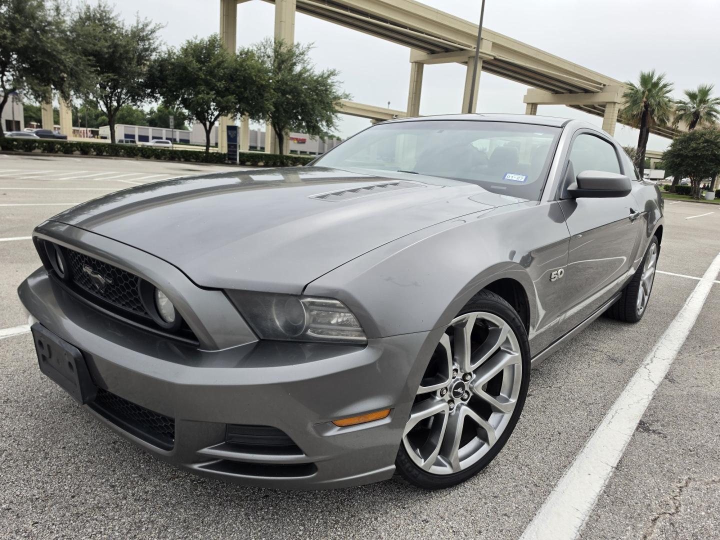 2014 Gray Ford Mustang GT Coupe (1ZVBP8CF1E5) with an 5.0L V8 DOHC 32V engine, located at 5005 Telephone Rd., Houston, TX, 77087, (713) 641-0980, 29.690666, -95.298683- Photo#0