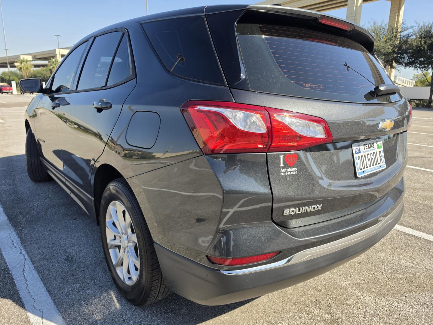 2018 Gray Chevrolet Equinox LS 2WD (2GNAXHEV0J6) with an 1.5L L4 DIR DOHC 16V TURBO engine, 6A transmission, located at 5005 Telephone Rd., Houston, TX, 77087, (713) 641-0980, 29.690666, -95.298683- Photo#1